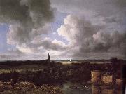 Jacob van Ruisdael Extensive Landscape with a Ruined Sweden oil painting artist